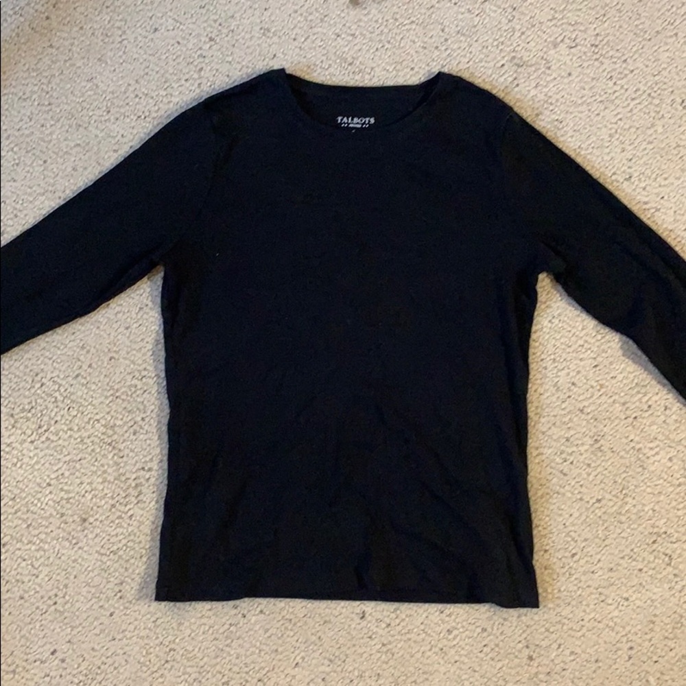 Talbots Black Long Sleeve Shirt
